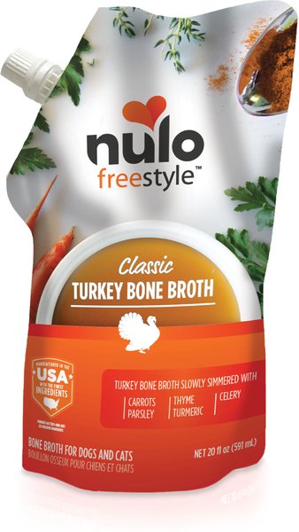 Nulo FreeStyle Grain-Free Classic Turkey Bone Broth Dog & Cat Topper, 20-oz pouch slide 1 of 2