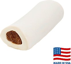 Bones & Chews Made in USA Cheese & Bacon Flavored Filled Bone Dog Treats, 1 count