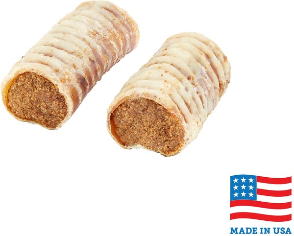 Bones & Chews Made in USA Chicken & Rice Flavored Filled Beef Trachea Dog Treats, 2 count slide 1 of 5