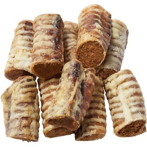 Bones & Chews Made in USA Chicken & Rice Flavored Filled Beef Trachea Dog Treats, 10 count