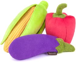 P.L.A.Y. Pet Lifestyle and You Farm Fresh Veggies Squeaky Dog Toy, 3 count