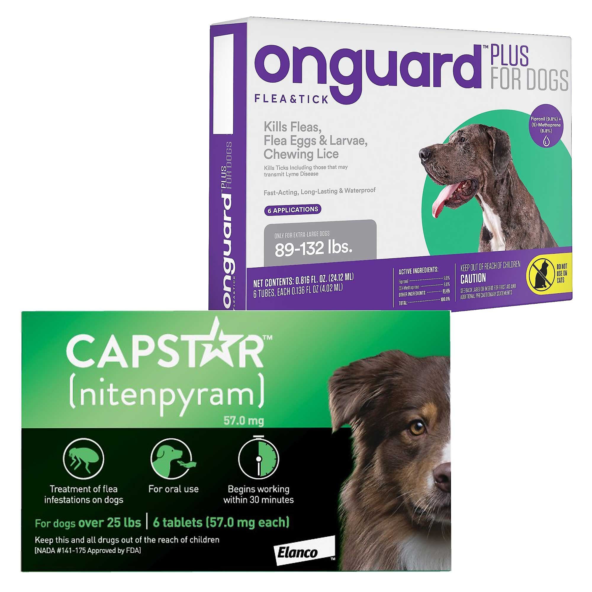 Capstar Flea Oral Treatment for Dogs, over 25 lbs & Onguard Plus Flea