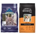 American Journey Chicken Recipe Grain-Free Dry Cat Food, 5-lb bag + Blue Buffalo Wilderness Chicken Recipe Grain-Free Dry Cat Food, 6-lb bag