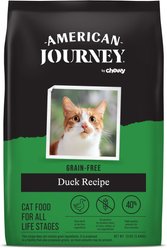 American Journey Duck Recipe Grain-Free Dry Cat Food, 12-lb bag + Blue Buffalo Wilderness Duck Recipe Grain-Free Dry Cat Food, 11-lb bag slide 2 of 9