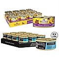 American Journey Minced Salmon & Tuna Recipe in Gravy Grain-Free Canned Cat Food, 5.5-oz, case of 24 + Wellness Minced Turkey & Salmon Entree Grain-Free Canned Cat Food, 5.5-oz, case of 24
