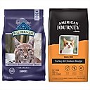 American Journey Turkey & Chicken Recipe Grain-Free Dry Cat Food, 5-lb bag + Blue Buffalo Wilderness Chicken Recipe Grain-Free Dry Cat Food, 6-lb bag