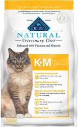 Blue Buffalo Natural Veterinary Diet K+M Kidney + Mobility Support Grain-Free Dry Cat Food, 7-lb bag + Blue Buffalo Natural Veterinary Diet K+M Kidney + Mobility Support Grain-Free Canned Cat Food, 5.5-oz, case of 24 slide 2 of 6