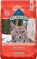 Blue Buffalo Wilderness Indoor Hairball & Weight Control Chicken Recipe Grain-Free Dry Cat Food, 11-lb bag + Blue Buffalo Bursts with Savory Seafood Cat Treats, 12-oz tub slide 2 of 7