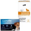 Capstar Flea Oral Treatment for Dogs, 2-25 lbs, 6 Tablets + Elanco Tapeworm Dog De-Wormer, 5 count