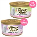 Fancy Feast Kitten Tender Turkey Feast Canned Cat Food, 3-oz, case of 24 + Kitten Tender Chicken Canned Cat Food, 3-oz, case of 24
