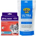 Feliway MultiCat 30 Day Starter Kit Calming Diffuser for Cats, 1 count + Dr. Elsey's Precious Cat Ultra Litter Attractant, 20-oz