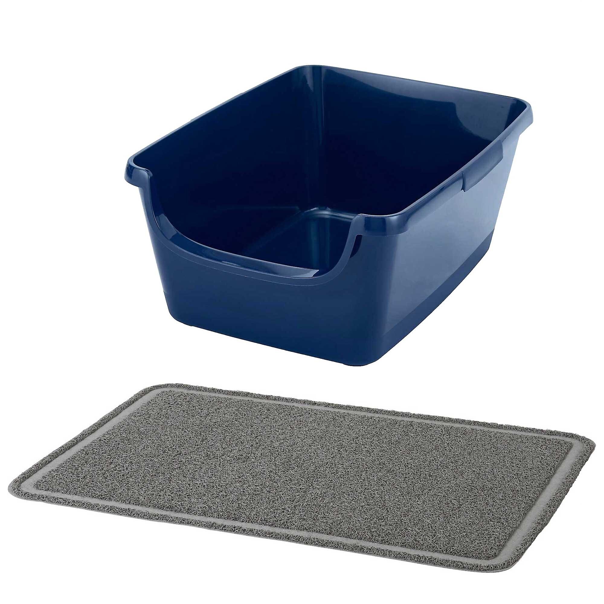 FRISCO Rectangular Cat Litter Mat & Frisco High Sided Cat Litter Box