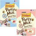 Friskies Party Mix Natural Yums with Real Salmon Cat Treats, 6-oz pouch + Friskies Party Mix Natural Yums with Real Tuna Cat Treats, 6-oz bag