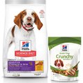 Hill's Science Diet Adult Sensitive Stomach & Skin Grain-Free Chicken & Potato Recipe Dry Dog Food, 24-lb bag + Hill's Grain-Free Crunchy Naturals with Chicken & Apples Dog Treats, 8-oz bag