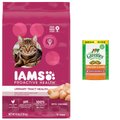 Iams ProActive Health Urinary Tract Health with Chicken Adult Dry Cat Food, 16-lb bag + Greenies Feline SmartBites Healthy Skin & Fur Chicken Flavor Cat Treats, 4.6-oz bag