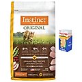 Inaba Ciao Grain-Free Grilled Chicken Fillet in Chicken Flavored Broth Cat Treat, 0.9-oz pouch, 6 count + Instinct Original Grain-Free Recipe with Real Chicken Freeze-Dried Raw Coated Dry Cat Food, 11-lb bag