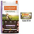 Instinct Kitten Grain-Free Pate Real Chicken Recipe Natural Wet Canned Cat Food, 3-oz, case of 24 + Instinct Original Kitten Grain-Free Recipe with Real Chicken Freeze-Dried Raw Coated Dry Cat Food, 4.5-lb bag