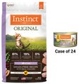 Instinct Kitten Grain-Free Pate Real Chicken Recipe Natural Wet Canned Cat Food, 3-oz, case of 24 + Instinct Original Kitten Grain-Free Recipe with Real Chicken Freeze-Dried Raw Coated Dry Cat Food, 4.5-lb bag
