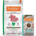 Instinct Limited Ingredient Diet Grain-Free Recipe with Real Lamb Freeze-Dried Raw Coated Dry Dog Food, 20-lb bag + Instinct Raw Boost Puppy Whole Grain Real Chicken & Brown Rice Recipe Freeze-Dried Raw Coated Dry Dog Food, 4.5-lb bag