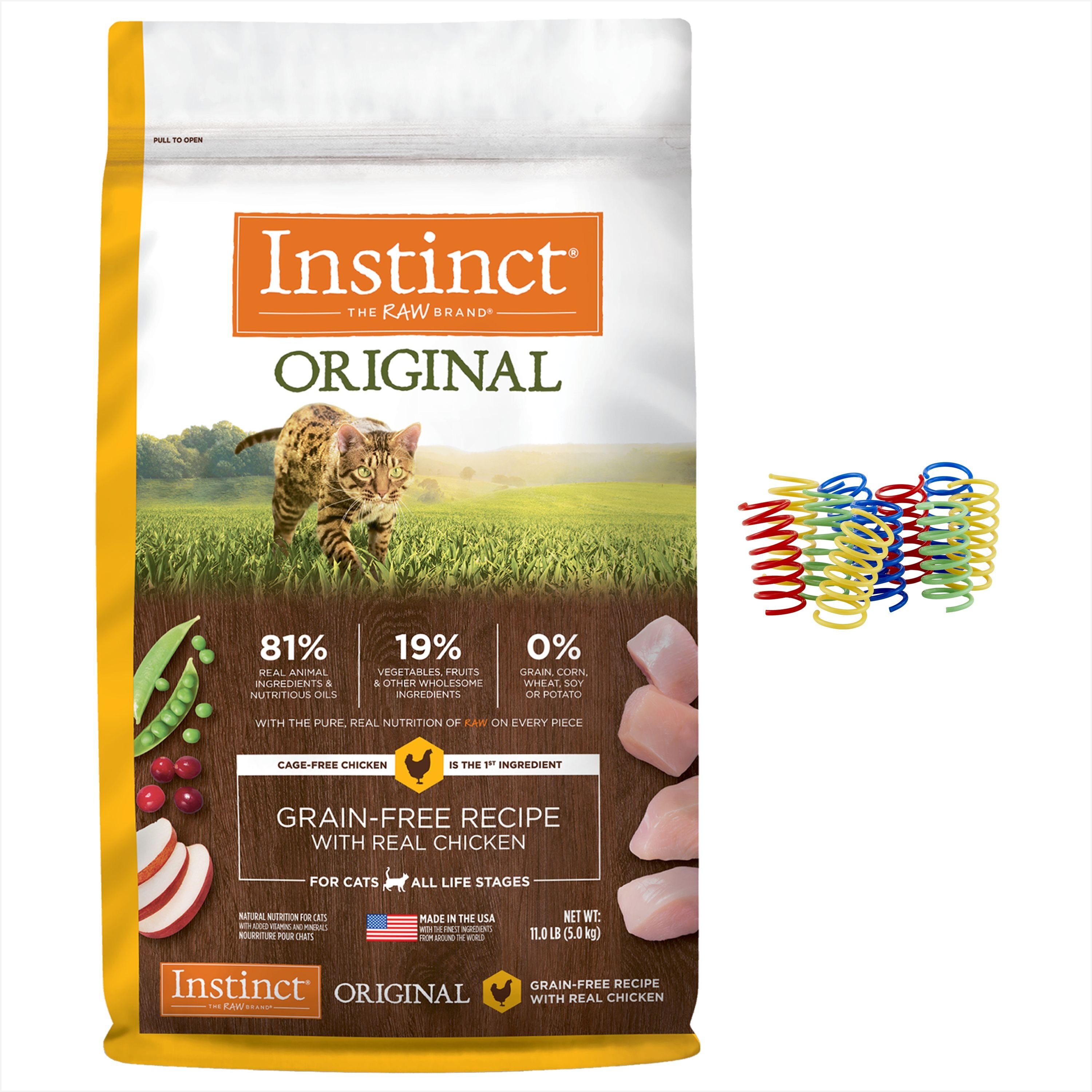 Instinct Original Real Chicken Recipe Grain-Free Dry Cat Food & Frisco ...