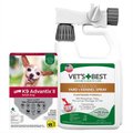 K9 Advantix II Flea & Tick Spot Treatment for Dogs, 4-10 lbs, 6 Doses (6-mos. supply) + Vet's Best Flea + Tick Yard & Kennel Spray for Dogs, 32-oz bottle