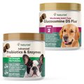 NaturVet Advanced Probiotics & Enzymes Plus Vet Strength PB6 Probiotic Soft Chews Dog Supplement, 120 count + NaturVet Glucosamine DS Plus MSM & Chondroitin Dog & Cat Soft Chews, 120 count