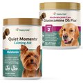 NaturVet Quiet Moments Calming Aid Plus Melatonin Soft Chews Dog Supplement,13.9-oz tub, 180 count + NaturVet Glucosamine DS Plus MSM & Chondroitin Dog & Cat Soft Chews, 120 count