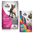 Nulo Freestyle Chicken & Cod Recipe Grain-Free Dry Cat & Kitten Food, 14-lb bag + Nulo Freestyle Perfect Purees Variety Pack Grain-Free Lickable Cat Treats, 0.5-oz, pack of 10