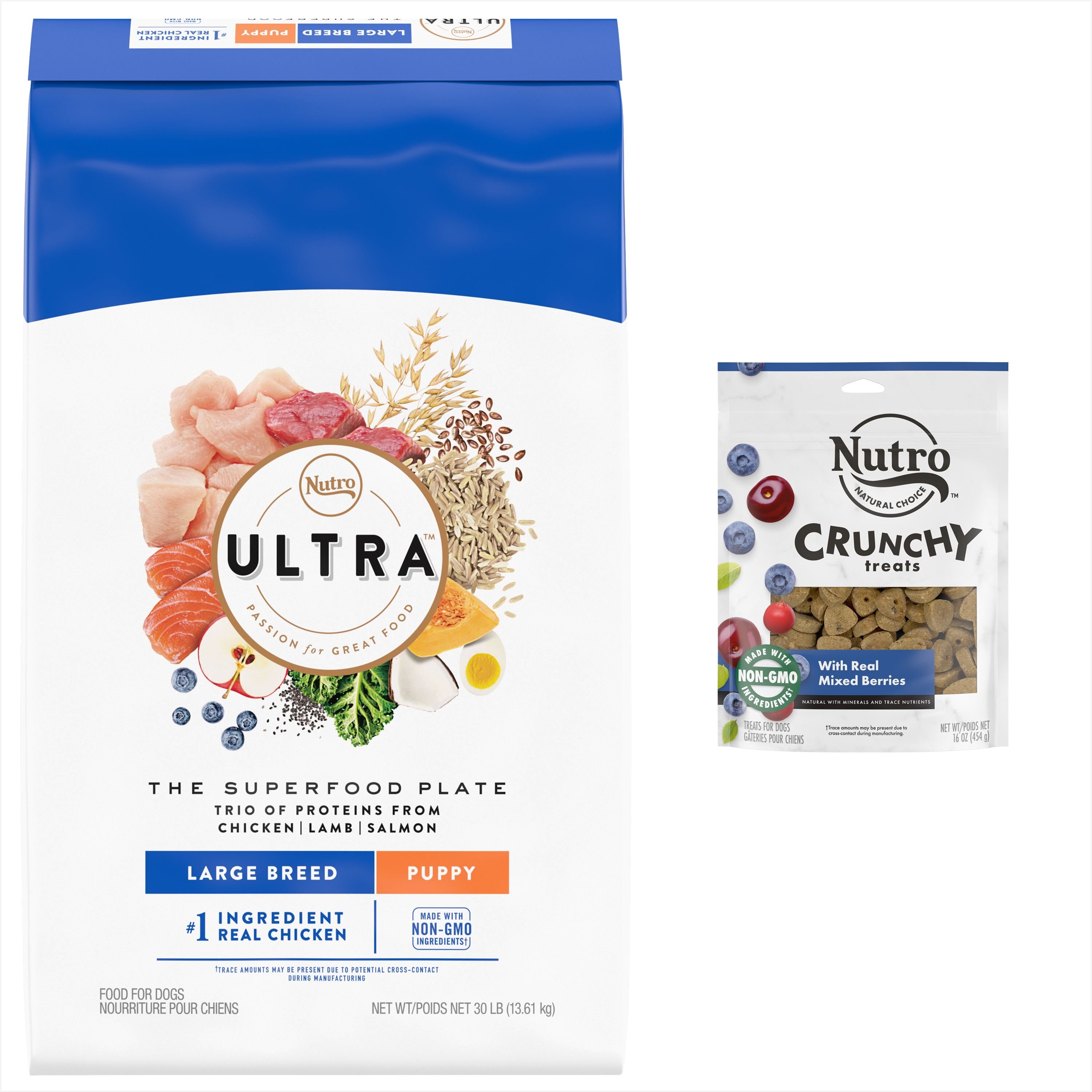 NUTRO Ultra Large Breed Puppy High Protein Dry Dog Food & Nutro Crunchy