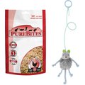 PureBites Chicken Breast Freeze-Dried Raw Cat Treats, 2.3-oz bag + Frisco Bouncy Mouse Cat Toy, Blue