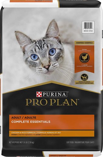 Purina Pro Plan Adult Chicken & Rice Formula Dry Cat Food, 16-lb bag + DentaLife Tasty Chicken Flavor Dental Cat Treats, 1.8-oz bag