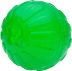 Starmark Treat Dispensing Chew Ball Tough Dog Toy, Large + Starmark Interactive Dog Treats, 5.5-oz bag slide 2 of 8