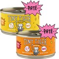 Tiny Tiger Pate Chicken Recipe Grain-Free Canned Cat Food, 3-oz, case of 24 + Tiny Tiger Pate Turkey and Giblets Recipe Grain-Free Canned Cat Food, 3-oz, case of 24