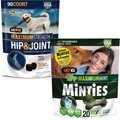 VetIQ Maximum Strength Hip & Joint Soft Chews Dog Supplement, 90 count + VetIQ Minties Medium/Large Dental Dog Treats, 20 count