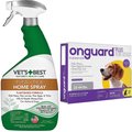 Vet's Best Dog Flea + Tick Home Spray, 32-oz bottle + Onguard Flea & Tick Spot Treatment for Dogs, 23-44 lbs, 6 Doses (6-mos. supply)