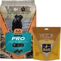 VICTOR Realtree MAX-5 PRO Dry Dog Food, 40-lb bag + VICTOR Crunchy Treats Chicken Meal Dog Treats, 14-oz bag