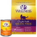 Wellness Complete Health Pate Chicken Entree Grain-Free Canned Cat Food, 12.5-oz, case of 12 + Wellness Complete Health Natural Grain-Free Salmon & Herring Dry Cat Food, 11.5-lb bag