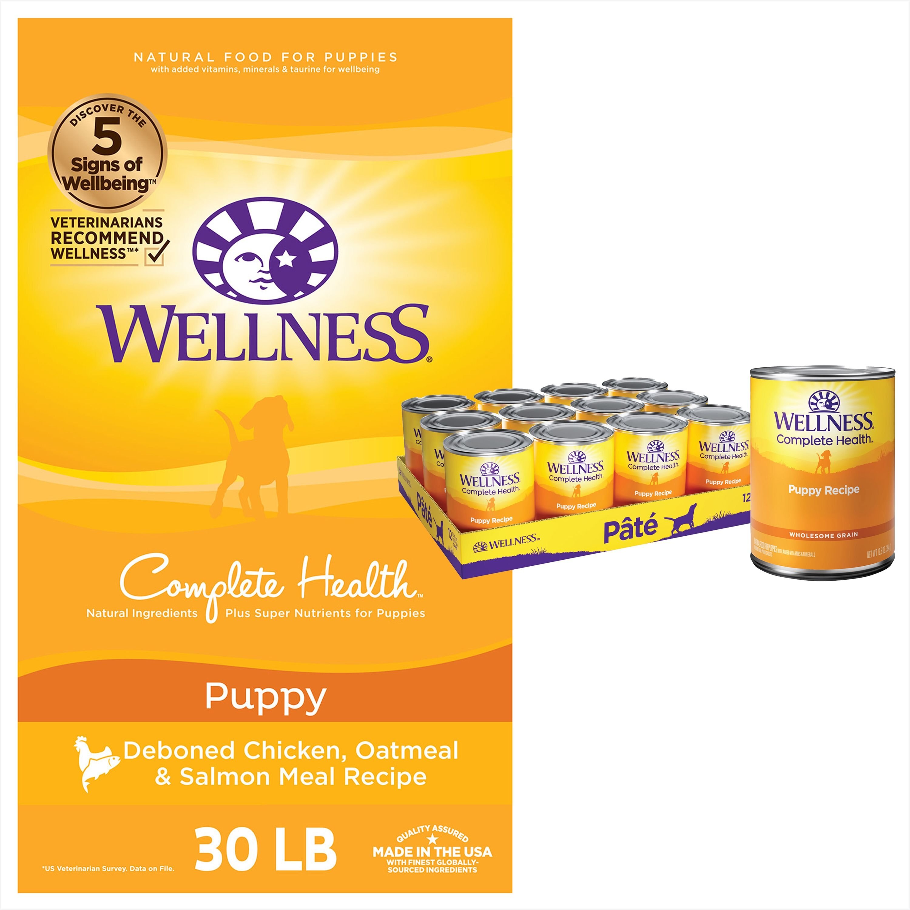 WELLNESS Complete Health Puppy Deboned Chicken Oatmeal Salmon