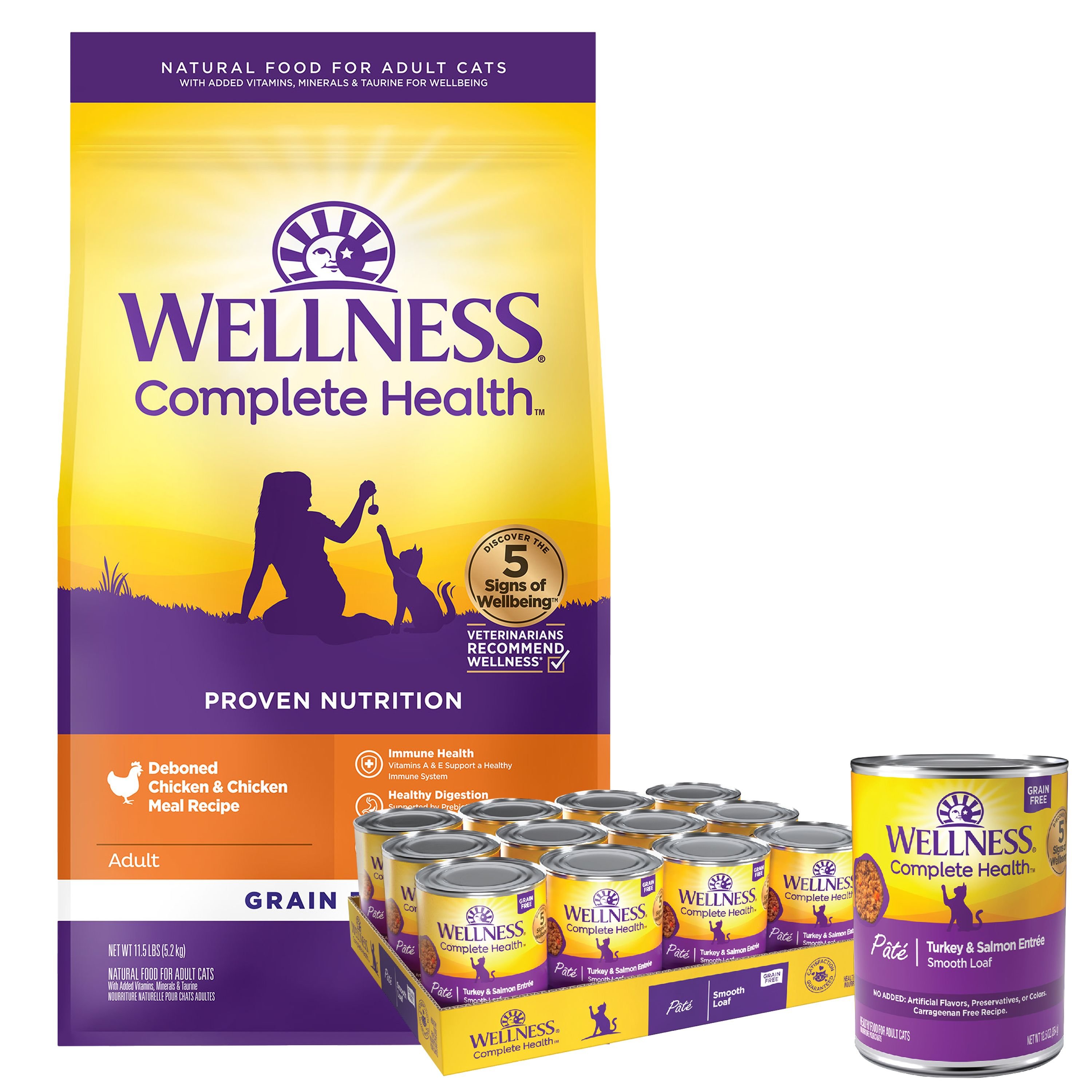 WELLNESS Complete Health Turkey & Salmon Formula GrainFree Natural