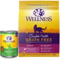 Wellness Complete Health Turkey Formula Grain-Free Canned Cat Food, 12.5-oz, case of 12 + Wellness Complete Health Natural Grain-Free Salmon & Herring Dry Cat Food, 11.5-lb bag