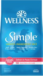 Wellness Simple Limited Ingredient Diet Grain-Free Salmon & Potato Formula Dry Dog Food, 24-lb bag + Wellness CORE Bowl Boosters Joint Health Adult Dry Dog Food Topper, 4-oz bag slide 2 of 9