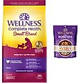 Wellness Small Breed Complete Health Adult Turkey & Oatmeal Recipe Dry Dog Food, 12-lb bag + Wellness CORE Bowl Boosters Bare Turkey Freeze-Dried Dog Food Mixer or Topper, 4-oz bag