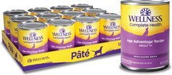 Wellness Small Breed Complete Health Senior Deboned Turkey & Peas Recipe Dry Dog Food, 4-lb bag + Wellness Complete Health Senior Formula Canned Dog Food, 12.5-oz, case of 12 slide 2 of 9