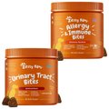 Zesty Paws Allergy & Immune Support Lamb Flavor Soft Chew Supplement + Cranberry Bladder Bites Urinary Tract Support Chicken Flavor Chews for Dogs