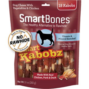 SmartBones Smart Kabobz Dog Triple Meat Flavor Dog Treats, 18 count