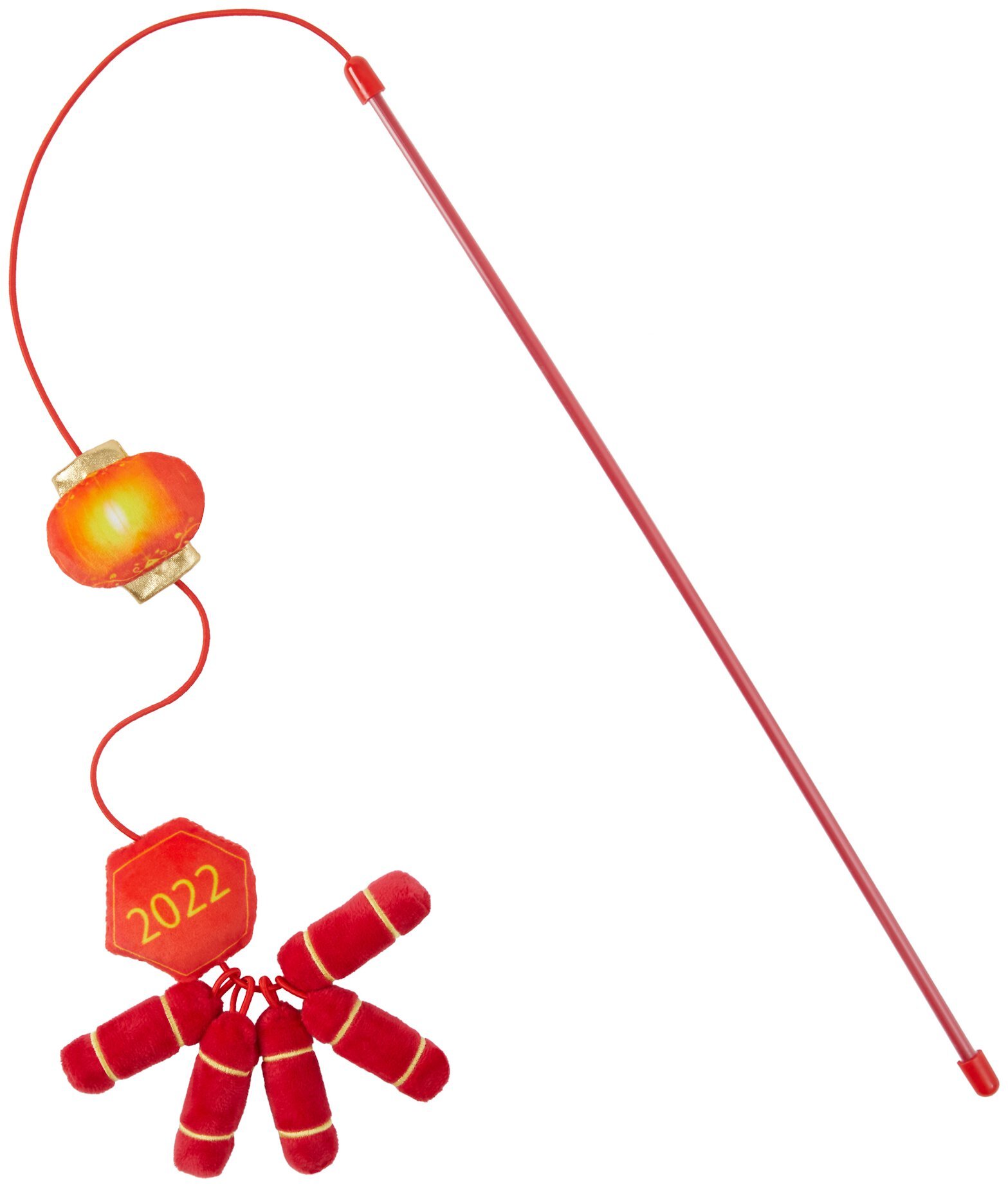 FRISCO Lunar New Year Firecracker & Lantern Teaser Cat Toy with Catnip