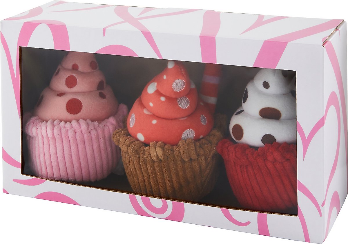 Frisco Valentine Cupcakes Plush Dog Toy.