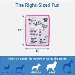 Frisco Valentine MASH Flat Plush Squeaky Dog Toy, Medium/Large slide 2 of 3