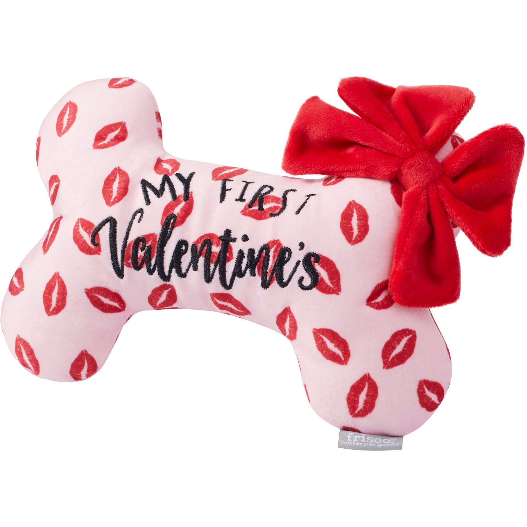 Frisco Valentine 2-in-1 Ring Plush Squeaky Dog Toy