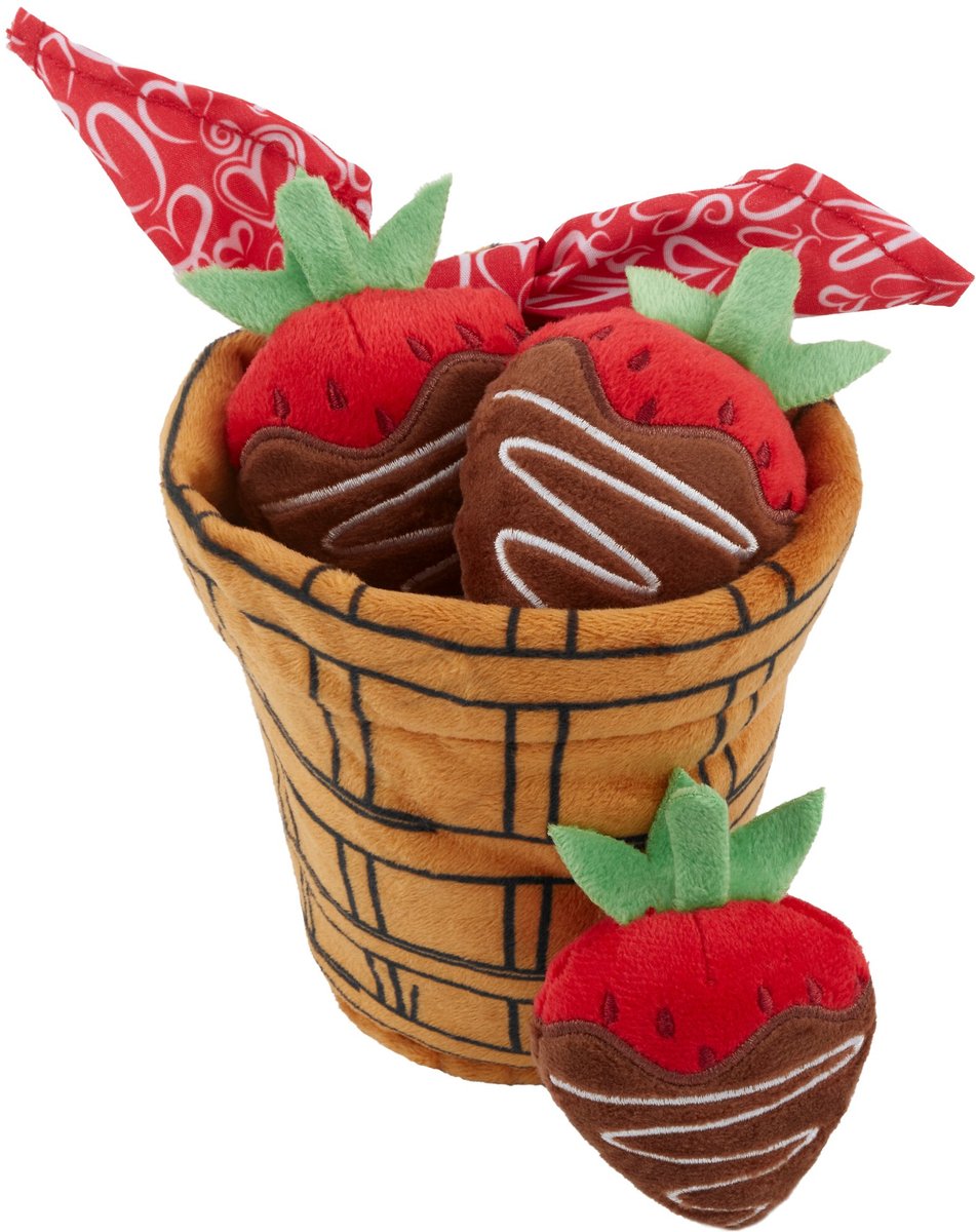 Chocolate covered strawberry dog cheap toy